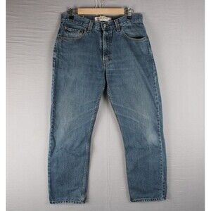 Levi's 505 Mens Jeans 33x30 Blue Straight Leg Mid Rise Denim Regular Fit Fall